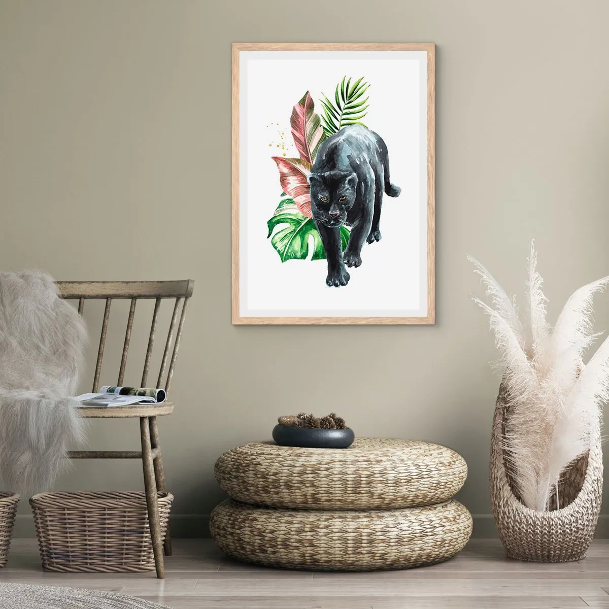 Poszter világos tölgy keretben - A szív vadsága - 61x91 cm