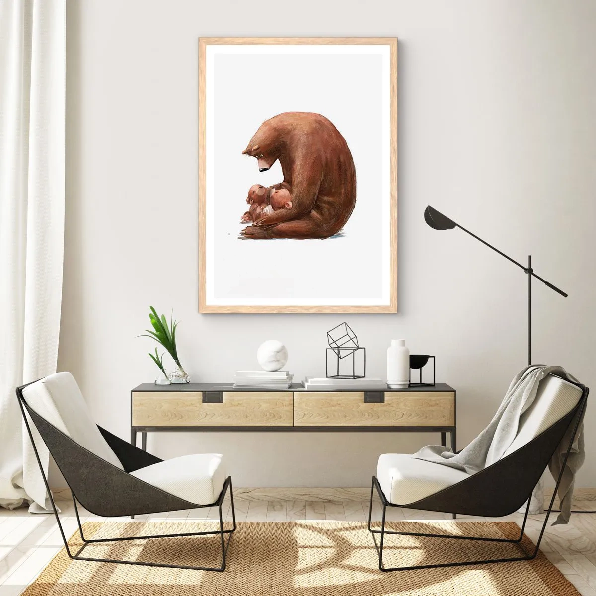 Poszter világos tölgy keretben - Szép álmokat gyerekek - 50x70 cm