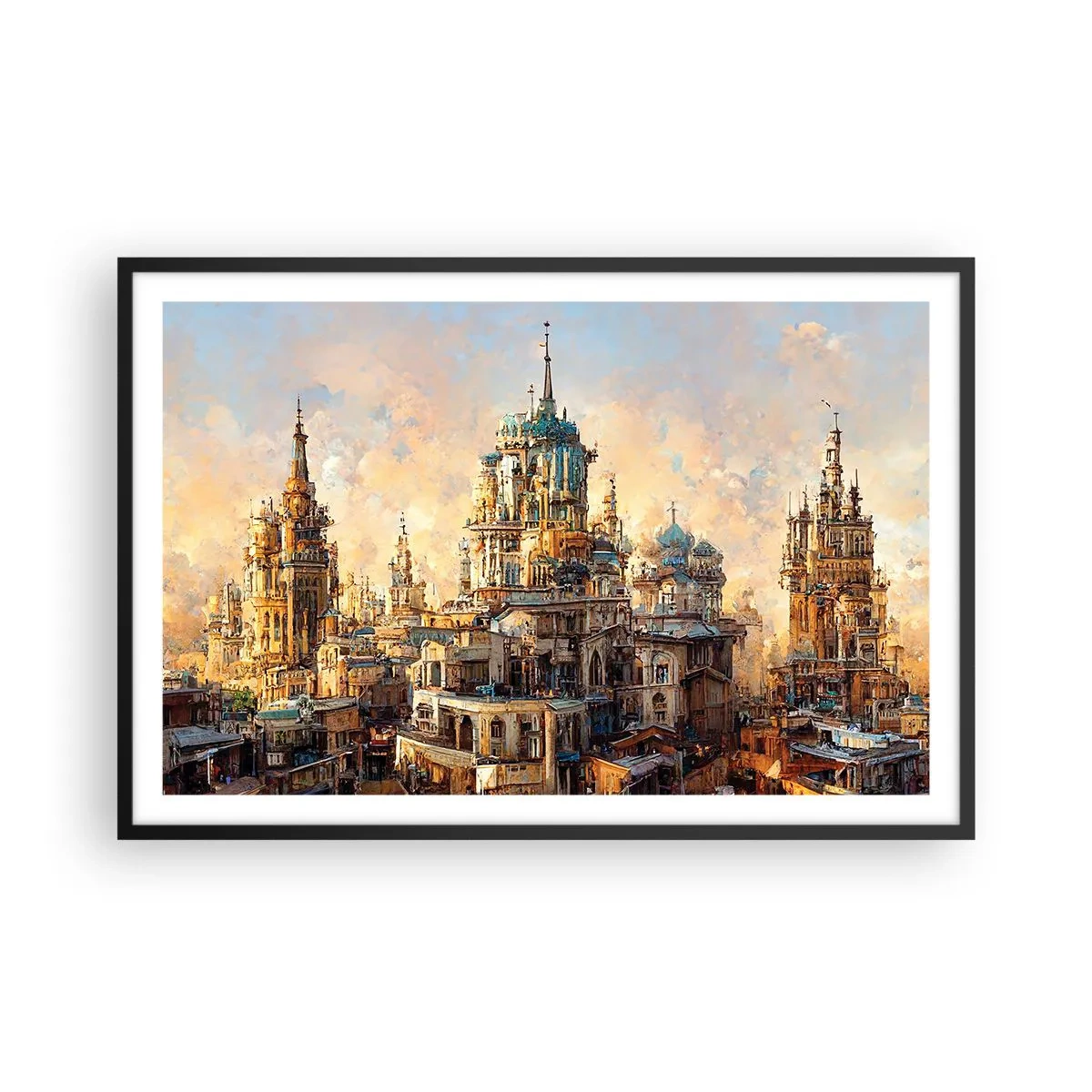 Poszter fehér keretben - A városok városa - 91x61 cm