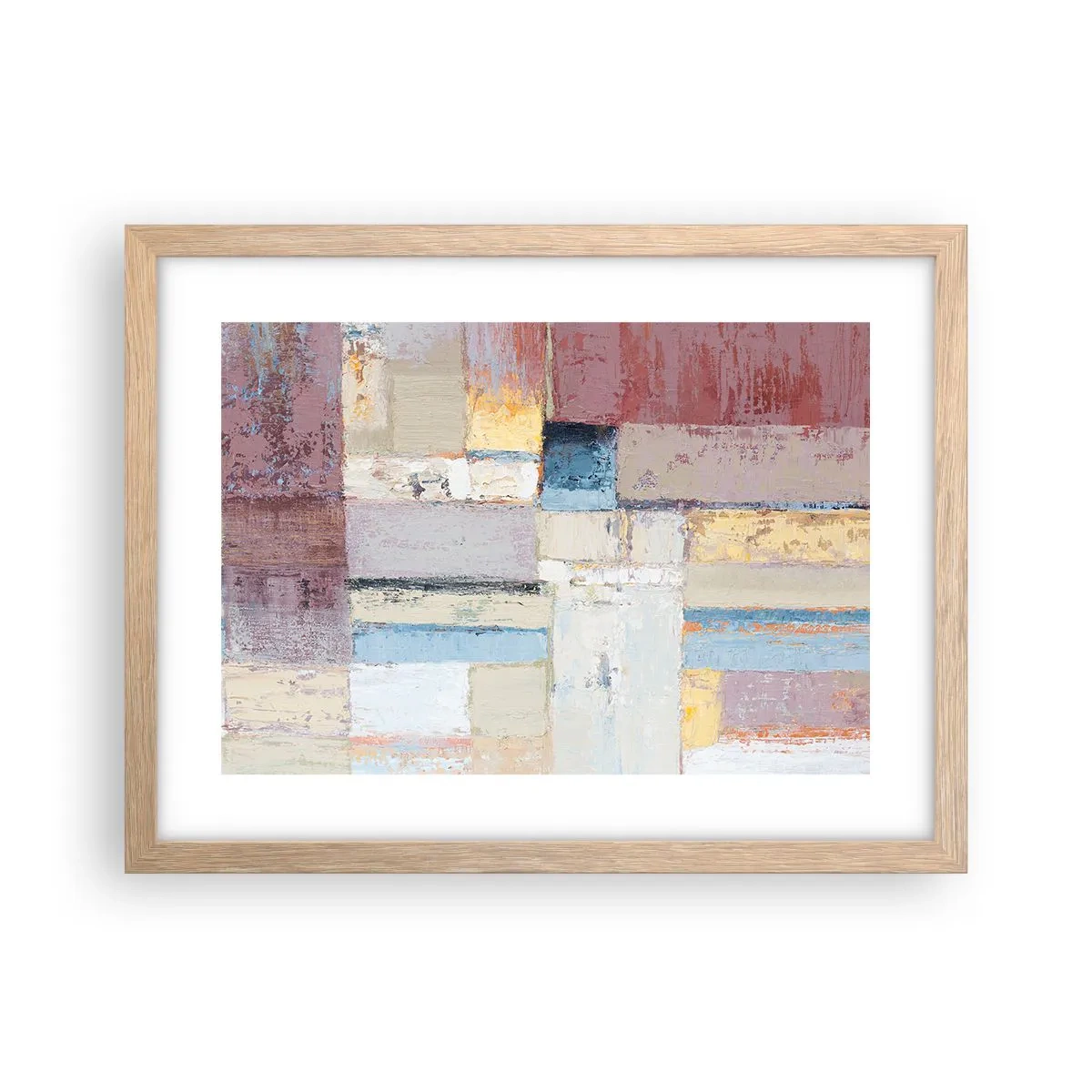 Poszter világos tölgy keretben - A geometria nyugalma - 40x30 cm