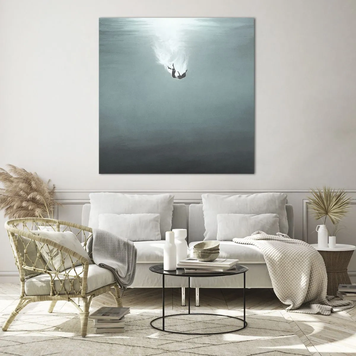 Üveg kép - Az óceán ölelésében - 60x60 cm