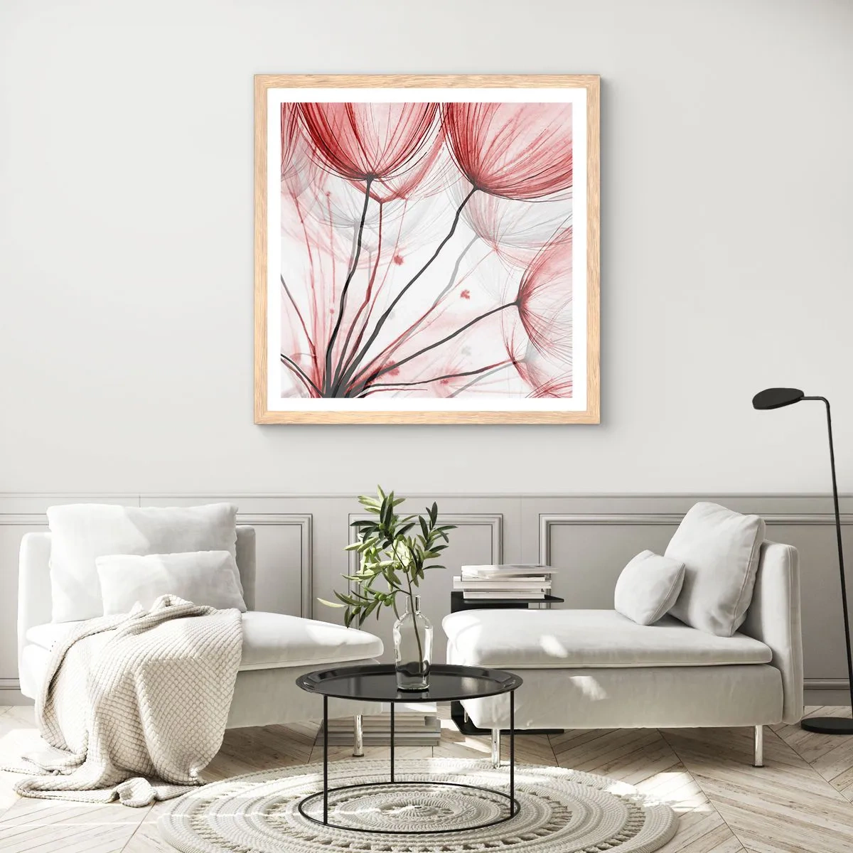 Poszter világos tölgy keretben - Felszállás előtt - 40x40 cm