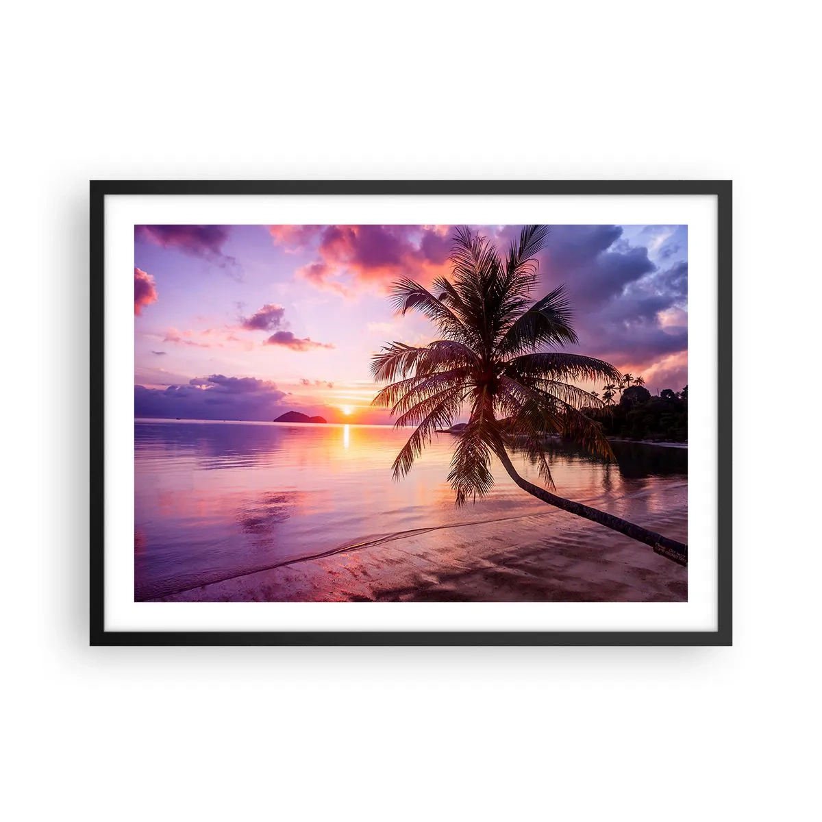 Poszter fehér keretben - Boldogság egészen a horizontig - 70x50 cm