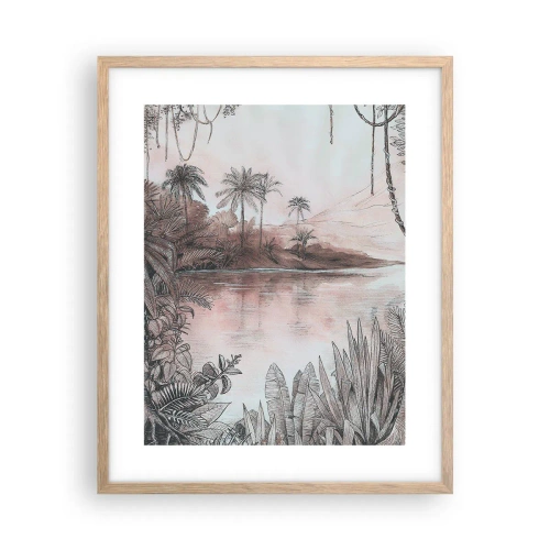 Poszter világos tölgy keretben - Egy 19. századi felfedező naplója - 40x50 cm