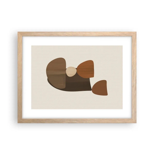 Poszter világos tölgy keretben - Bronz kompozíció - 40x30 cm