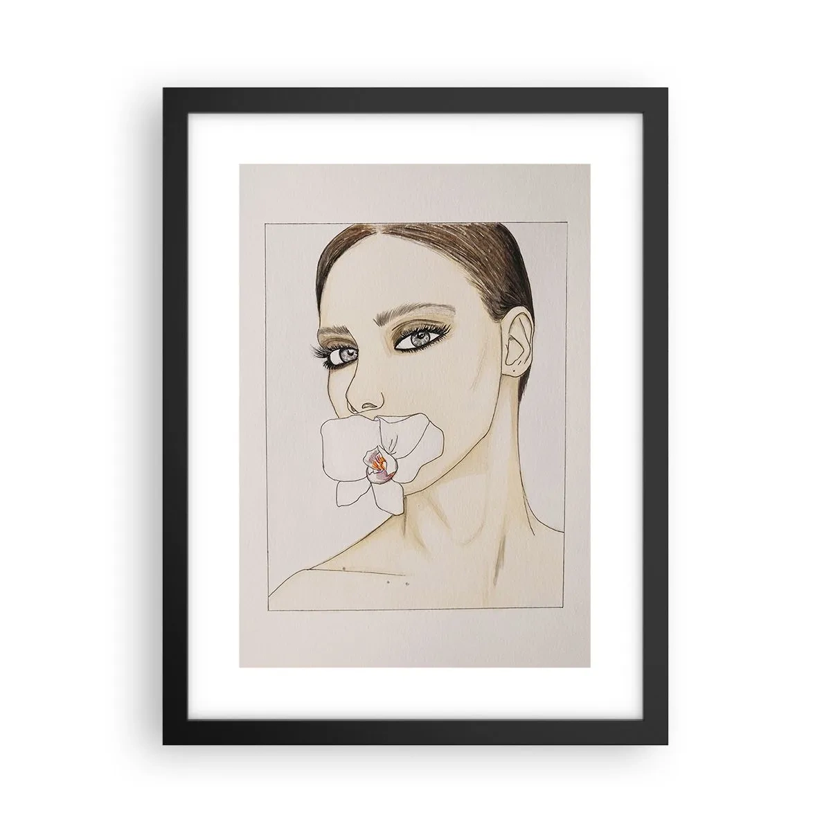 Poszter fehér keretben - Az elegancia és a szépség szimbóluma - 30x40 cm
