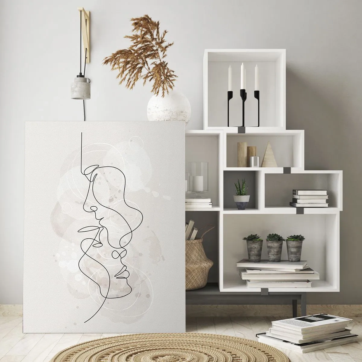 Üveg kép - Ölelésbe gabalyodva - 50x70 cm