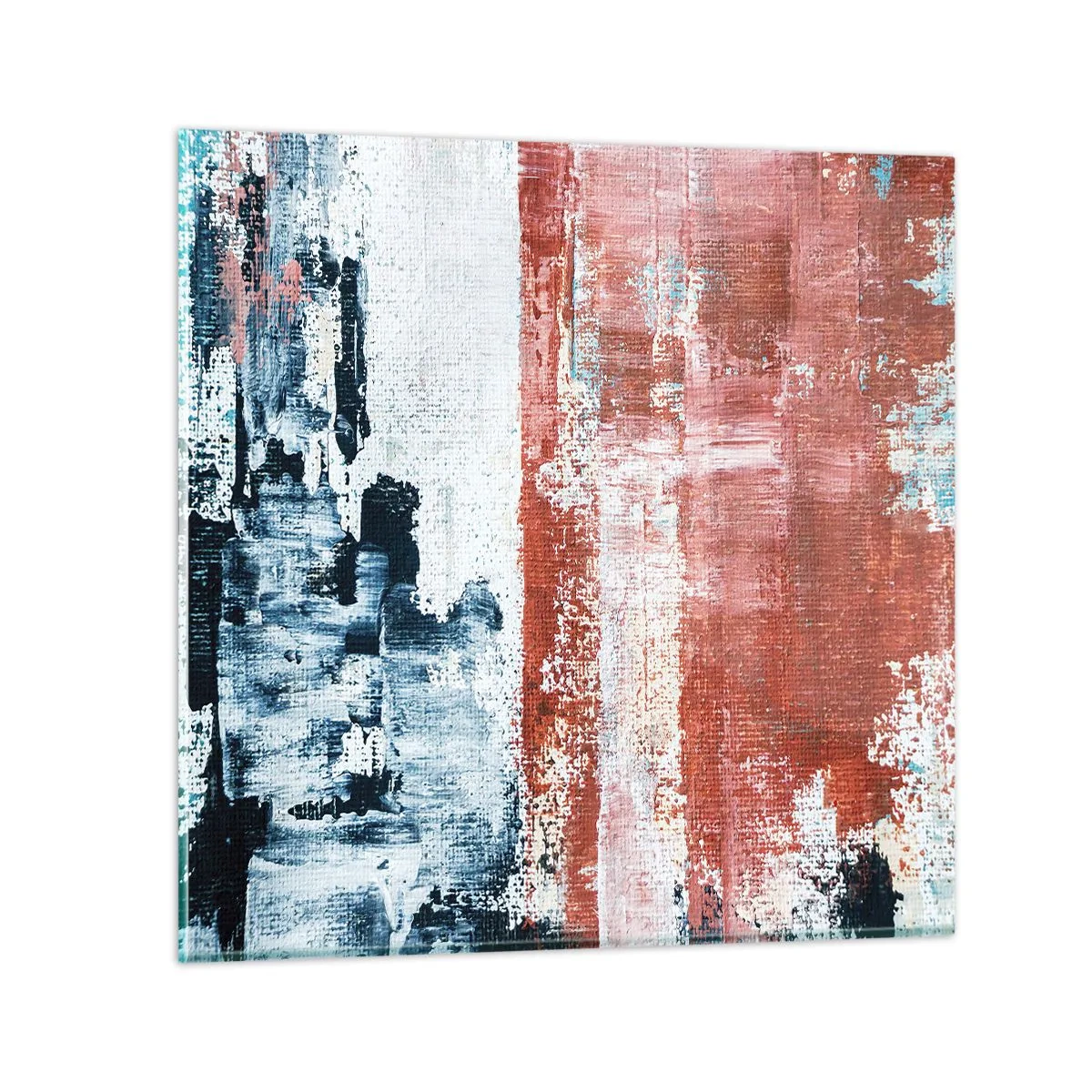 Üveg kép - Fele-fele absztrakt - 30x30 cm