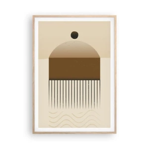 Poszter világos tölgy keretben - Különféle államok - 70x100 cm