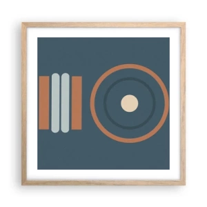 Poszter világos tölgy keretben - A dolgok lényege - 50x50 cm