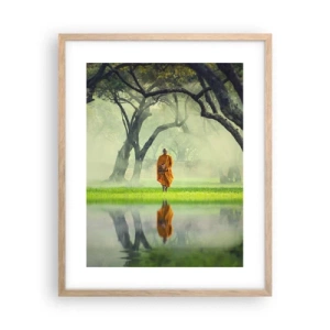 Poszter világos tölgy keretben - Útban a megvilágosodás felé - 40x50 cm