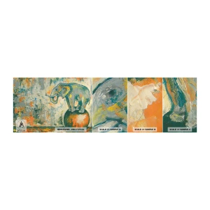 Fotótapéta Minta Öntapadós Deluxe Sticker - Éljen a cirkusz! - Absztrakció, Elefánt, Cirkusz - 100x30 cm