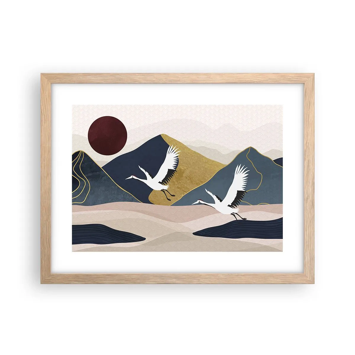 Poszter világos tölgy keretben - És ismét ELREPÜLT a nap - 40x30 cm