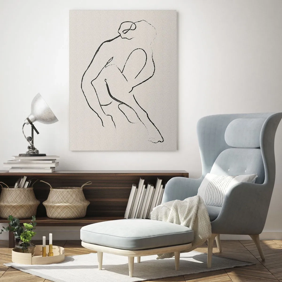 Üveg kép - Intim vázlat - 50x70 cm