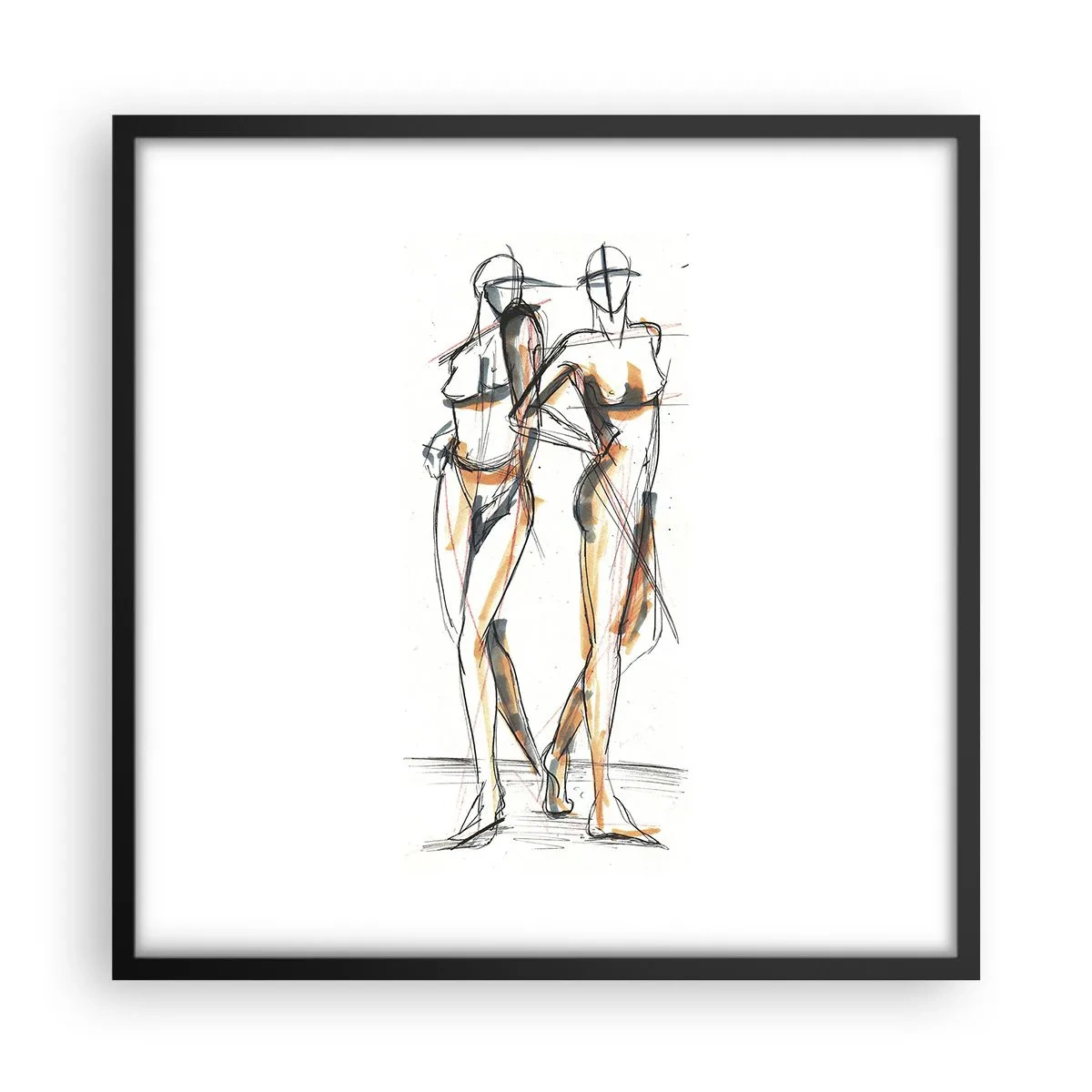 Poszter fehér keretben - A kegyelem tanulmánya - 50x50 cm