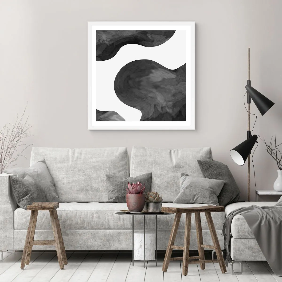 Poszter fekete keretben - A tejút - 50x50 cm