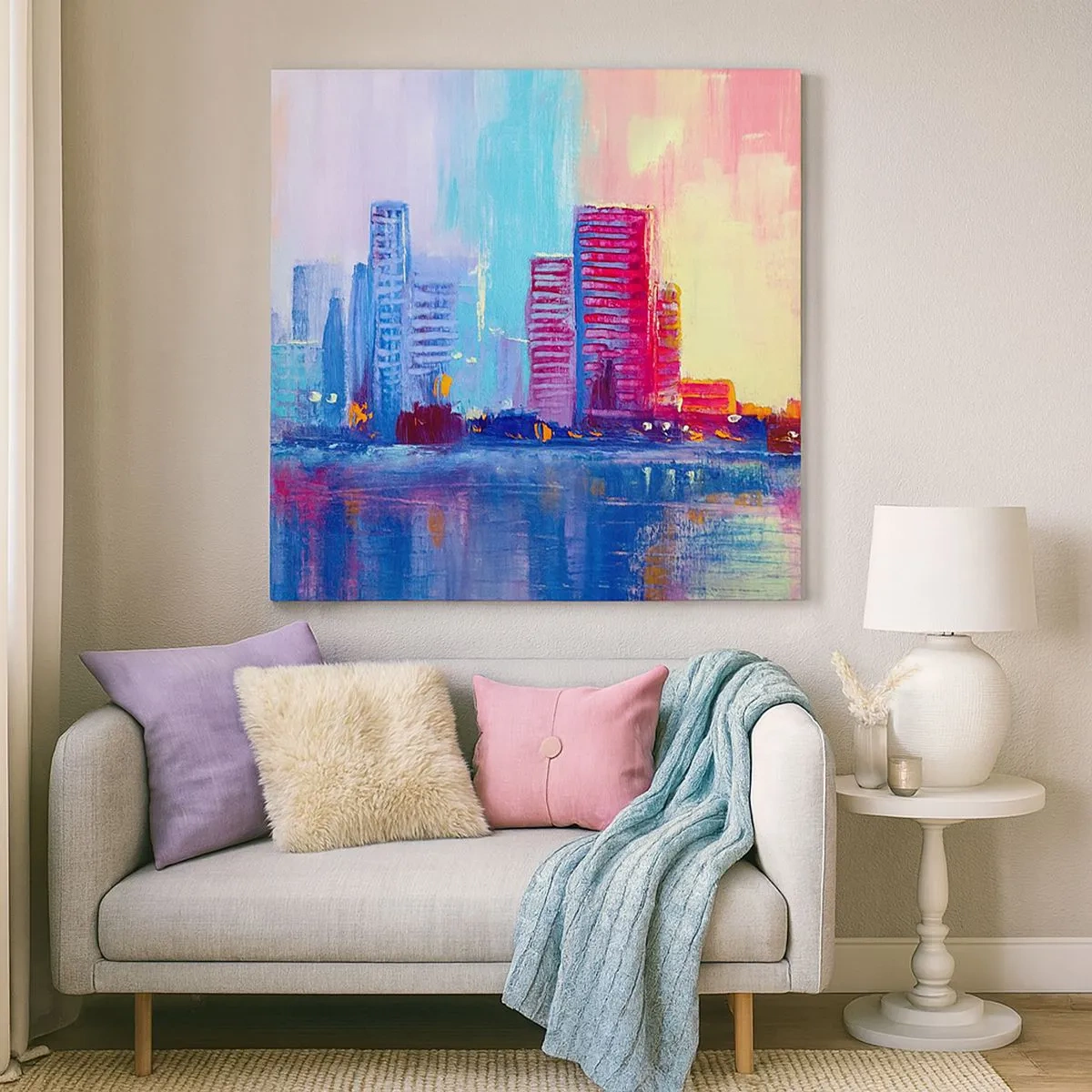 Vászonkép - Színekben fürdött - 30x30 cm