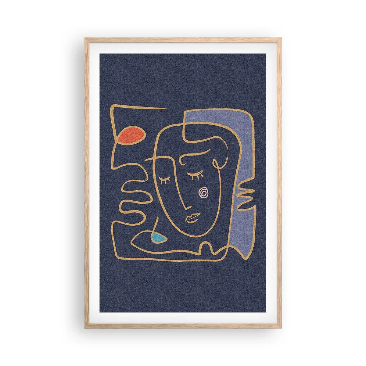 Poszter világos tölgy keretben - Álmodozásban - 61x91 cm