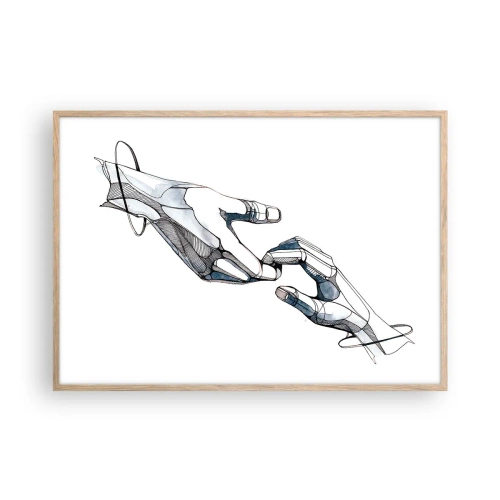 Poszter világos tölgy keretben - Szép gesztus - 100x70 cm