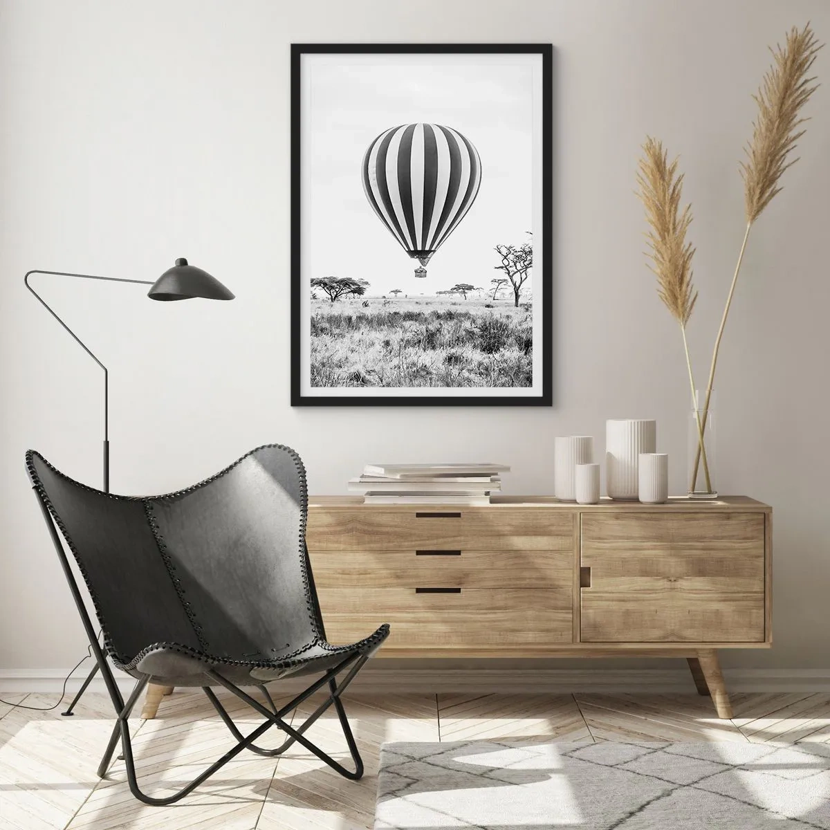 Poszter fehér keretben - A szavanna felett - 70x100 cm