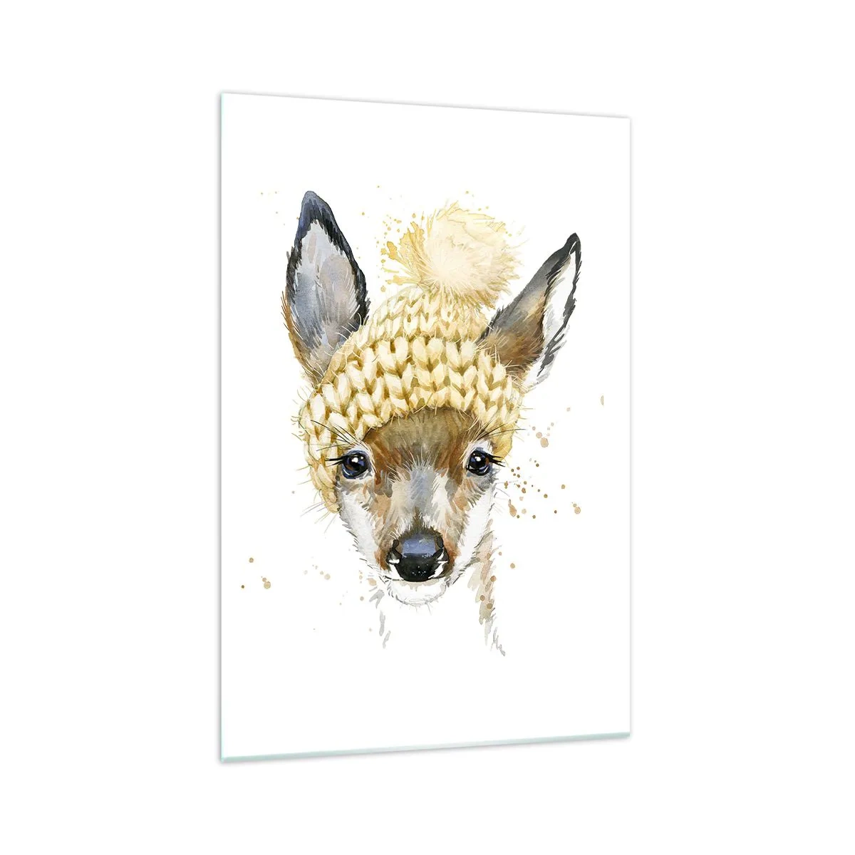 Üveg kép - Télre havas erdőben - 70x100 cm