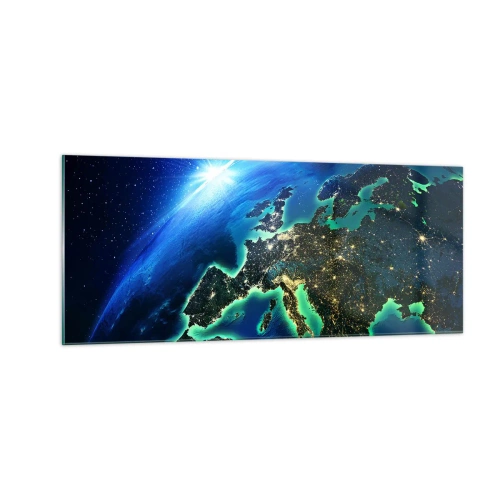 Üveg kép - Ragyogó Európa - 100x40 cm
