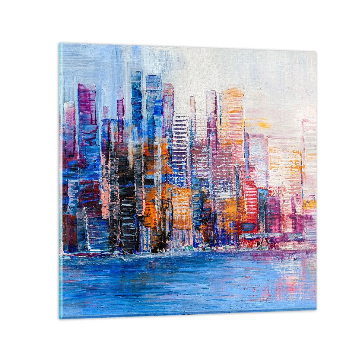 Üveg kép - Egy vidám metropolisz - 60x60 cm