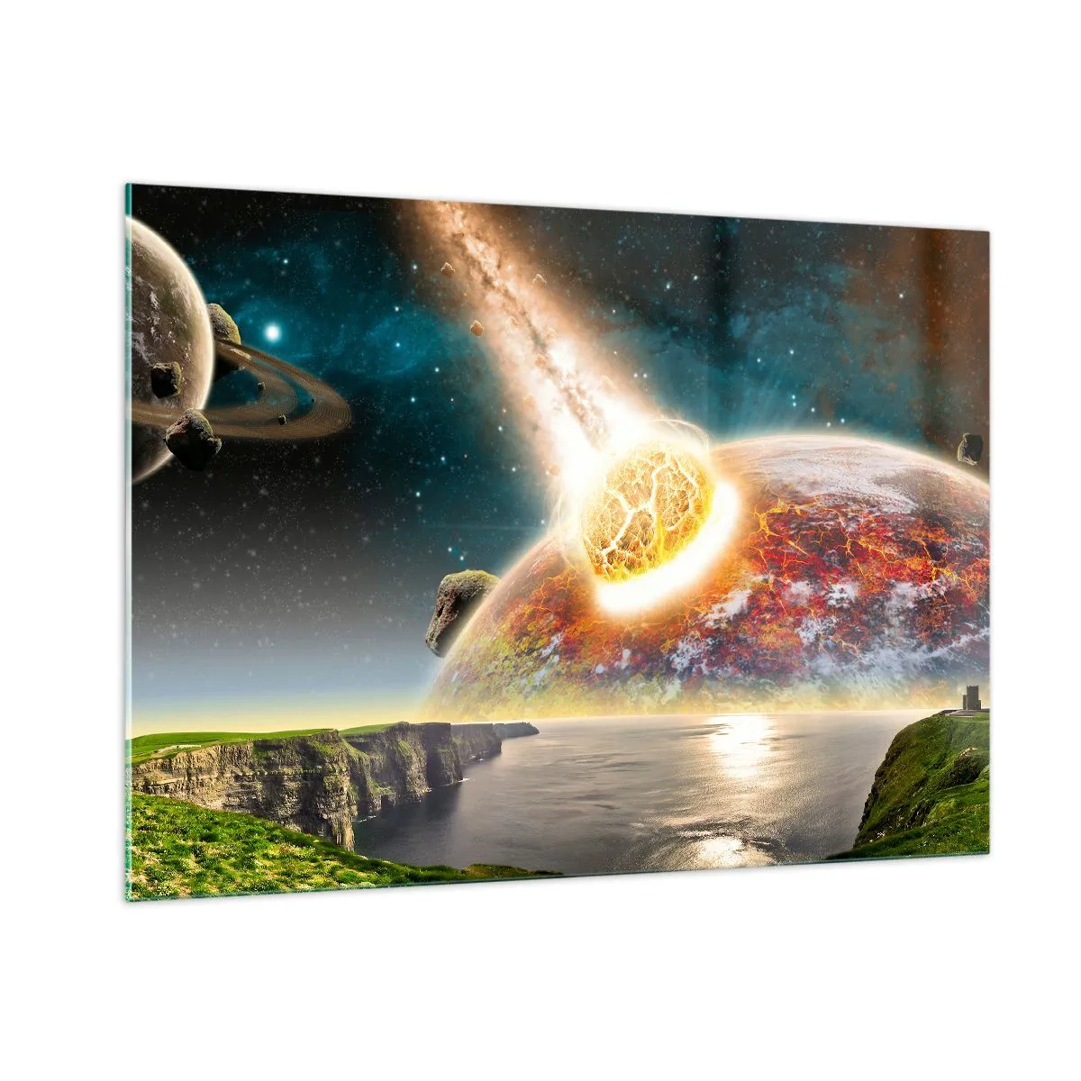 Üveg kép - Kozmikus dráma - 100x70 cm