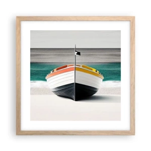 Poszter világos tölgy keretben - A maga helyén - 40x40 cm