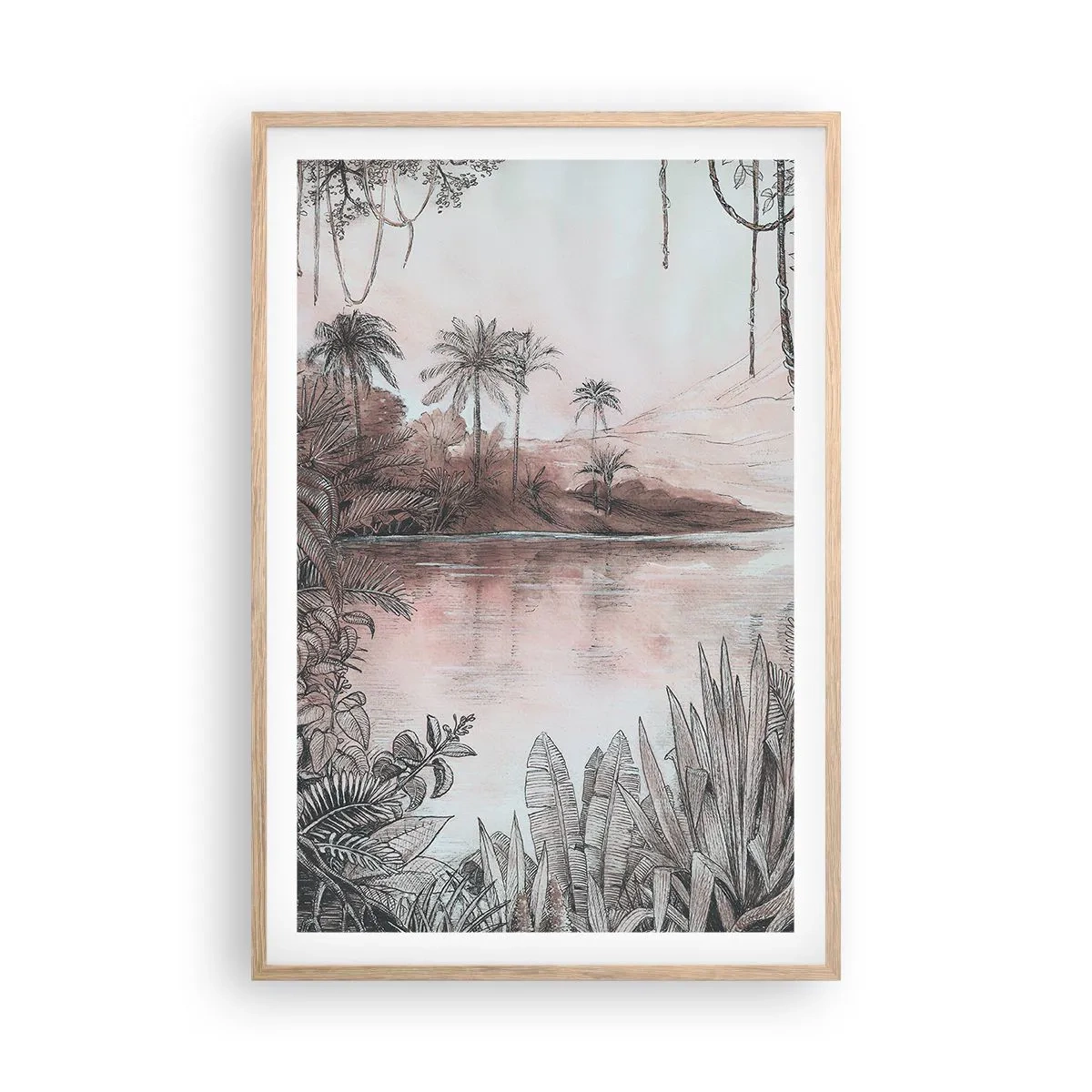 Poszter világos tölgy keretben - Egy 19. századi felfedező naplója - 61x91 cm