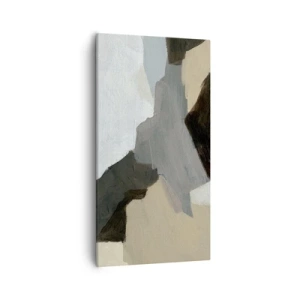 Vászonkép - Absztrakció: a szürke elválasztásai - 55x100 cm