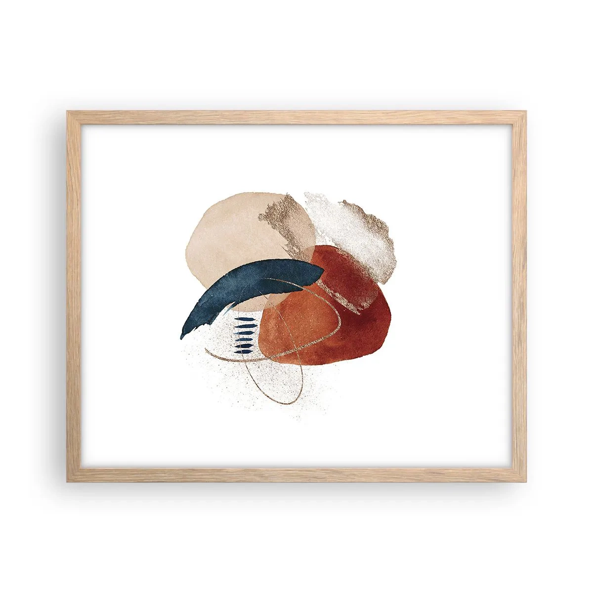 Poszter világos tölgy keretben - Ovális kompozíció - 50x40 cm