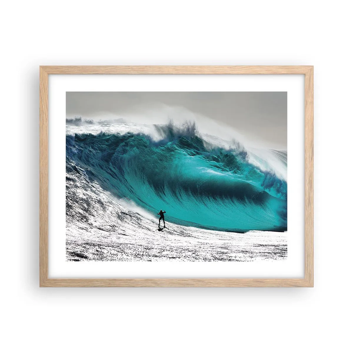 Poszter világos tölgy keretben - Kihívás elfogadva - 50x40 cm