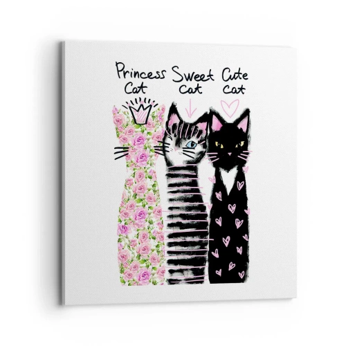 Vászonkép - Volt egyszer három macska - 70x70 cm