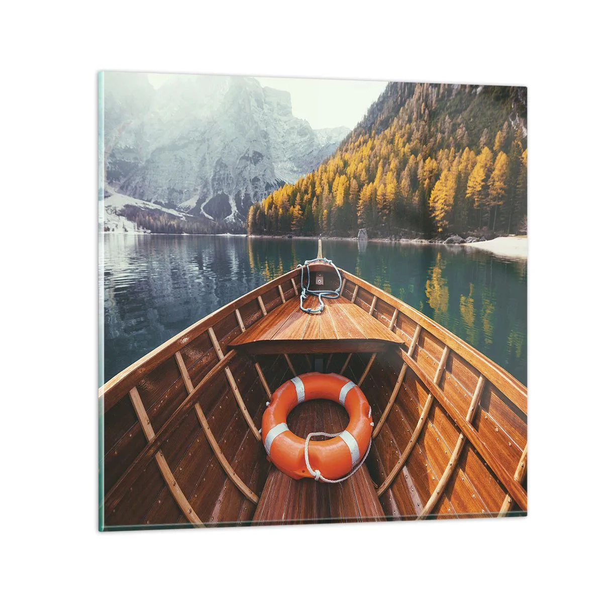 Üveg kép - Hegyi kirándulás - 70x70 cm