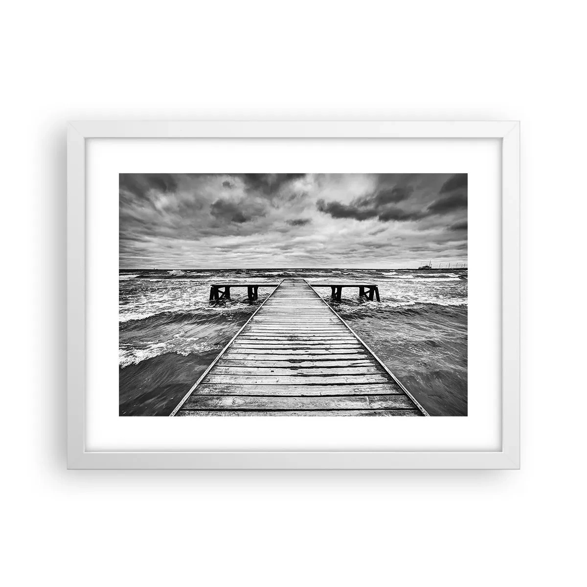 Poszter fekete keretben - Várom, hogy elűzze a szél... - 40x30 cm