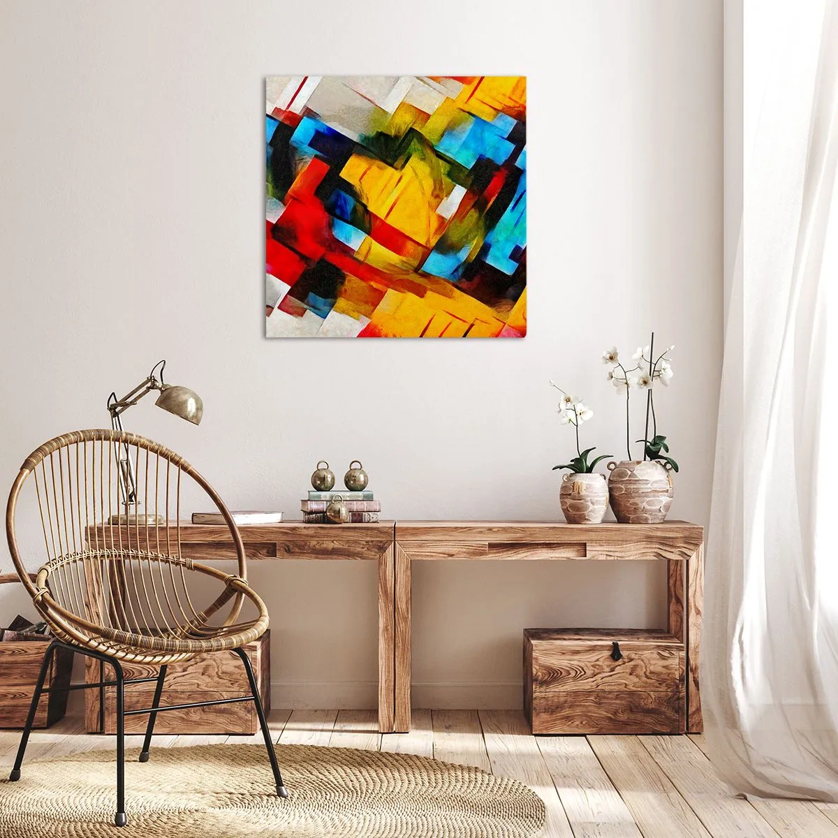 Vászonkép - Többszínű réteges - 30x30 cm