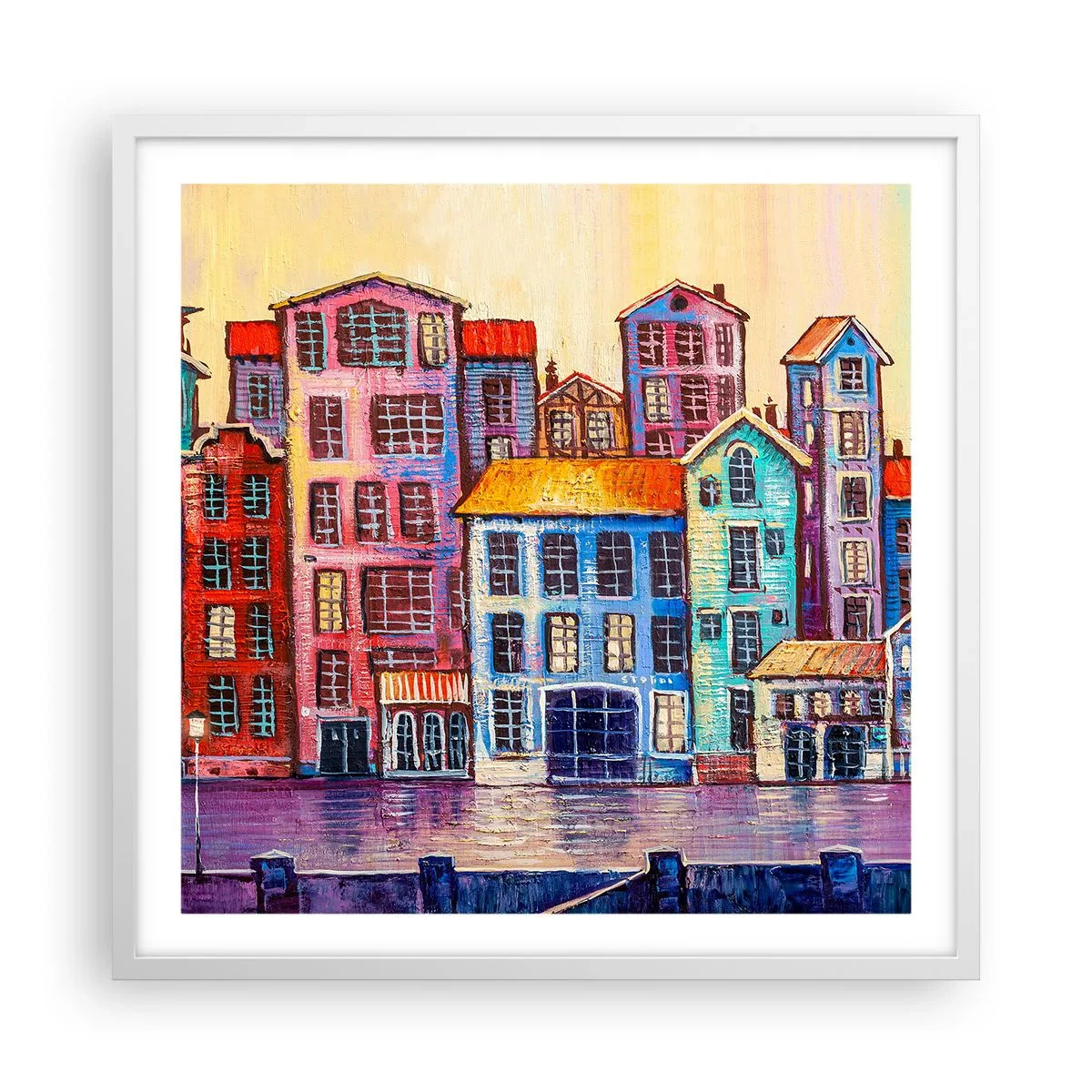 Poszter fekete keretben - Egy város, mint egy tündérmese - 60x60 cm