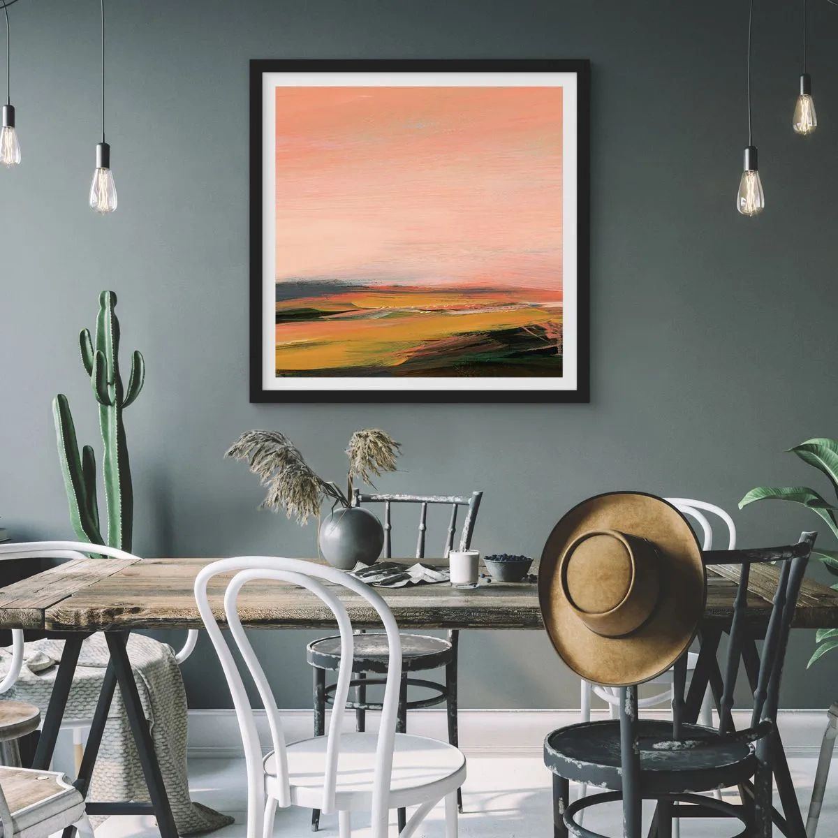 Poszter fehér keretben - Rózsaszínben - 60x60 cm