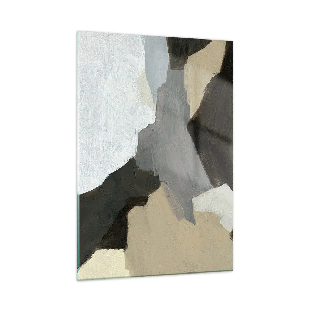Üveg kép - Absztrakció: a szürke elválasztásai - 50x70 cm