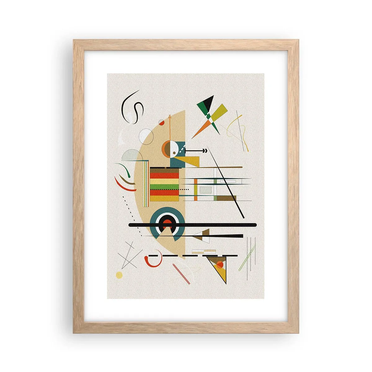 Poszter világos tölgy keretben - És nevet a világ - 30x40 cm