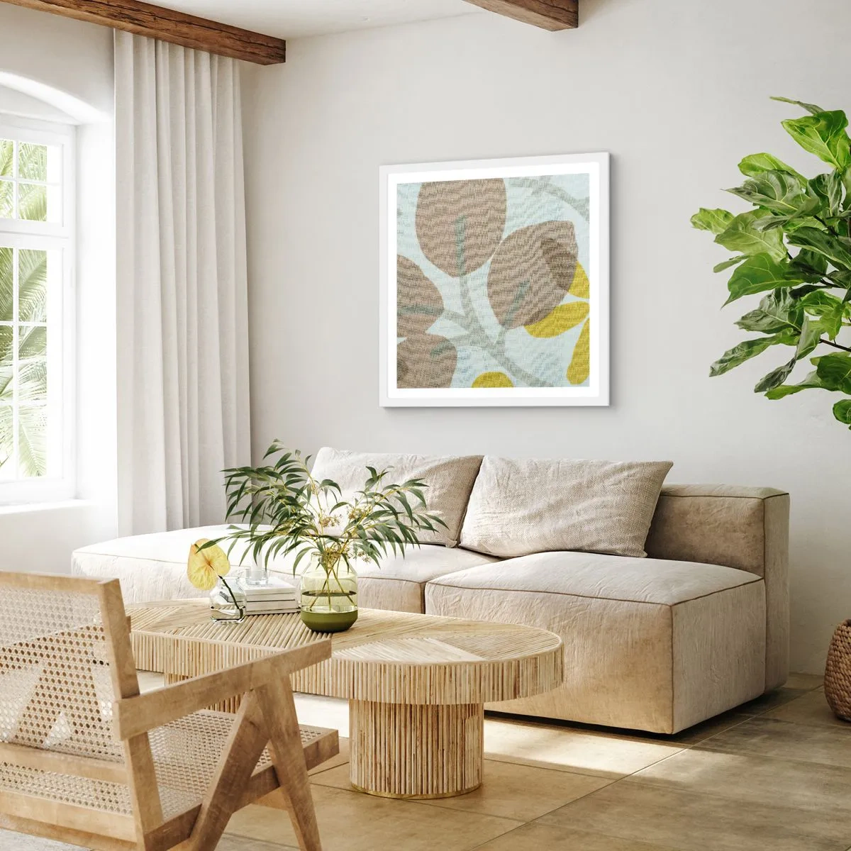 Poszter fekete keretben - Kompozíció a napsütésben - 40x40 cm