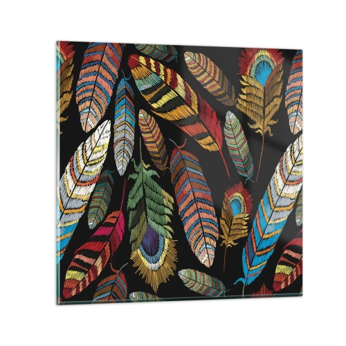 Üveg kép - A madárkarnevál - 30x30 cm