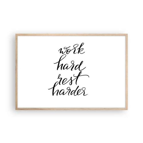 Poszter világos tölgy keretben - Élet egyensúly - 91x61 cm