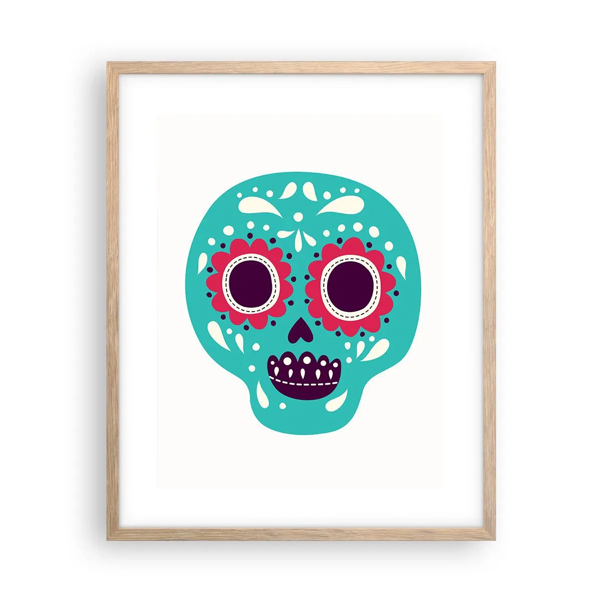 Poszter világos tölgy keretben - Az élet - szórakozás a halálig - 40x50 cm