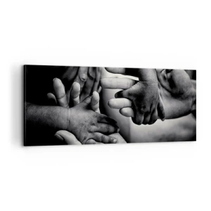 Vászonkép - Embernek lenni - 100x40 cm