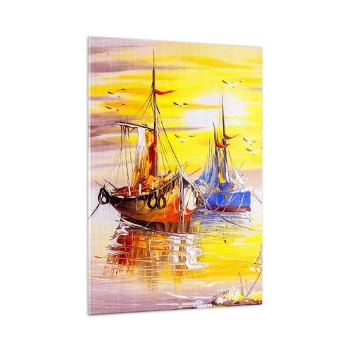 Üveg kép - Megérdemelt pihenés a kikötőben - 50x70 cm
