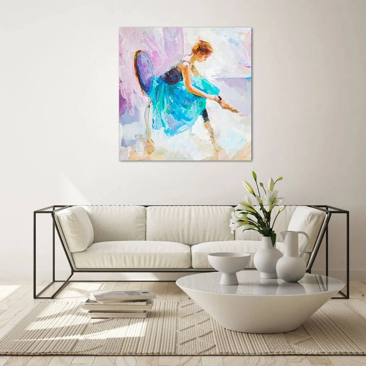 Üveg kép - Kimondhatatlan kecsesség, finom báj - 70x70 cm