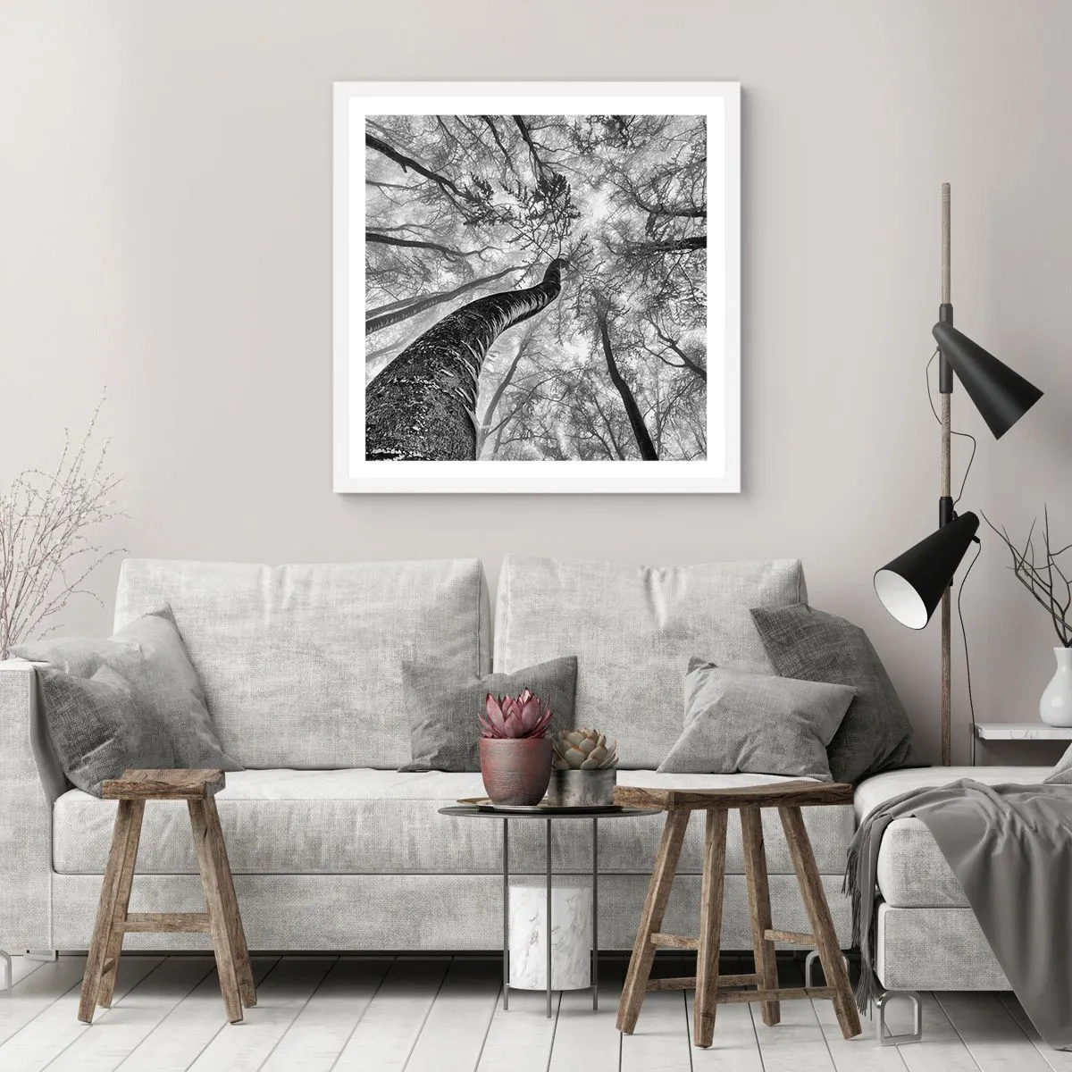 Poszter fekete keretben - Verseny a fény felé - 60x60 cm