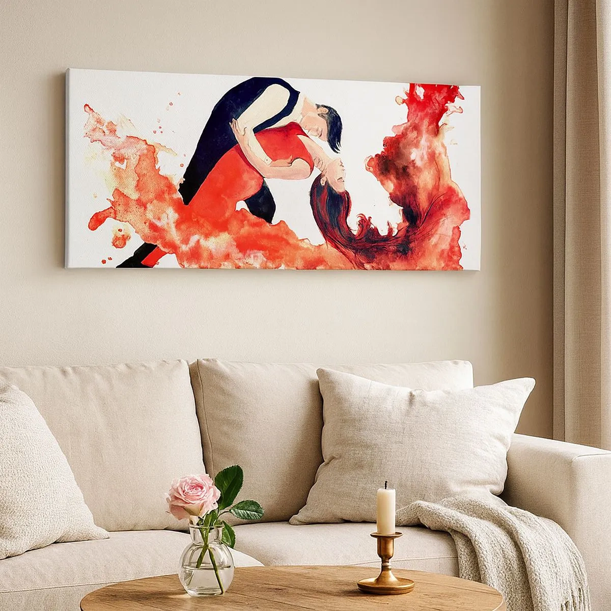Vászonkép - Tango – érzéki hullám - 100x40 cm